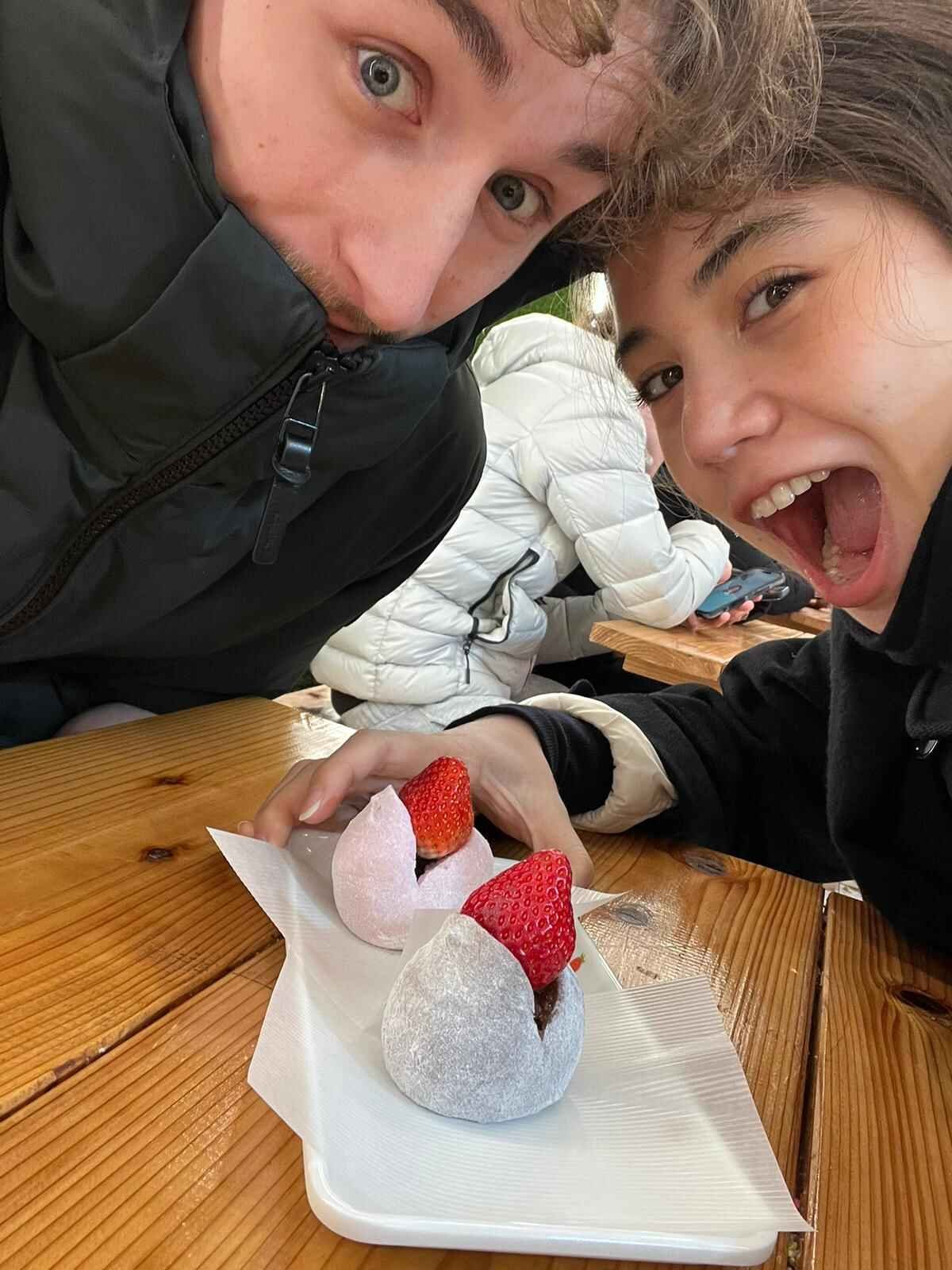 Anna and Cyprien, the UNEAR founders, during a trip in Japan